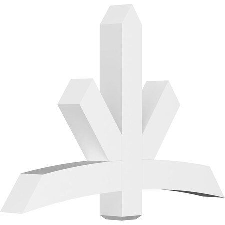 Ekena Millwork Alberta Architectural Grade PVC Gable Bracket, 60"W x 40"H x 6"D x 6"F, 16/12 Pitch GBP060X40X0606ALB00